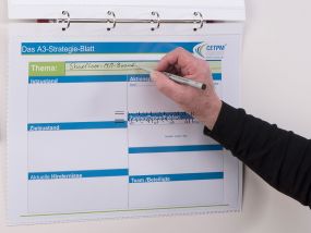 Protective cover for format DIN A3 landscape,  with front and back pocket, white/transparent