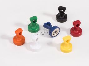 Cone magnet, colored, with eyelet, D: 17 mm, H: 22.5 mm, neodymium