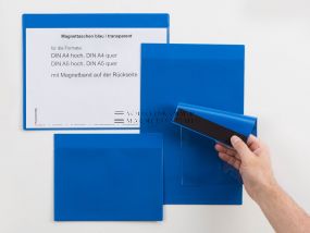 VisuFlex® magnetic pocket, blue