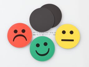Smileys - green, yellow, red, D: 50 mm