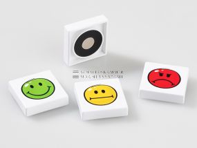 Magnetsymbol ""Smiley lachend"", L: 35 mm, B: 35 mm, H: 9 mm""