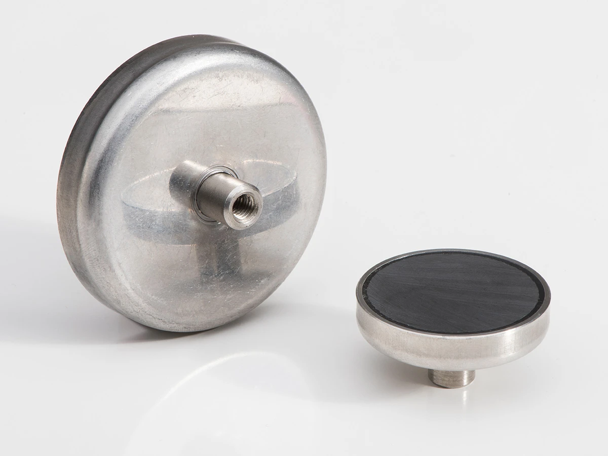 Magnetsystem mit Edelstahlgehäuse und Gewindebuchse