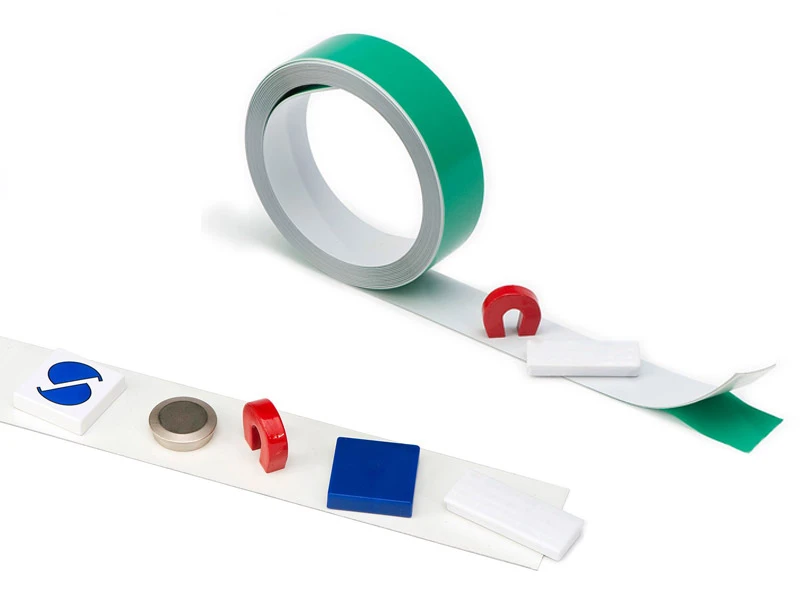 Magnetic adhesive tape & -leiste
