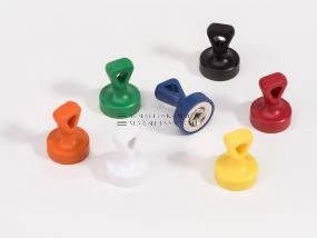 Cone magnet, colored, with eyelet, D: 17 mm, H: 22.5 mm, neodymium