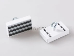 Decorative magnet, rectangular, with hook, magnetic core ferrite or neodymium