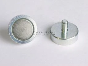 Magnet system with external thread and magnetic core made of neodymium
