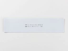 Magnetic pocket for pallet racks, W: 319 mm, H: 74 mm, open long side, white/transparent